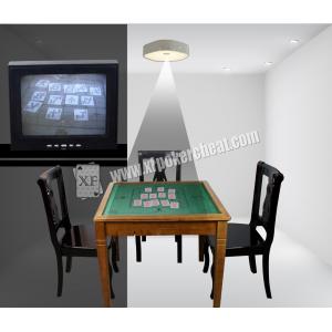 China Backside Marked Cards Casino Cheating Devices White Creative Ceiling Lamp With Camera supplier