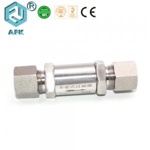 Stainless Steel Natural Gas Strainers , 2um~40um Air Hose Check Valve