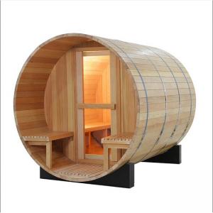 Solid Wooden Steam Outdoor Barrel Sauna Room With 6KW Sauna Stove