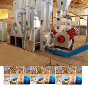 Animal Poultry Chicken Cattle Feed Pellet Processing Line For Commercial