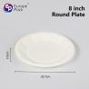 Disposable Biodegradable Corn Starch Snack Cake Plates Eco- friendly Round Trays
