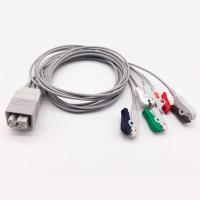 China Multipurpose Clip ECG Cable Portable Multi Link Lead Gray Color on sale