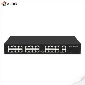 China Switch Ethernet PoE de 24*10/100M + 2*10/100/1000M Uplink RJ45 + 1*1000M Uplink SFP supplier