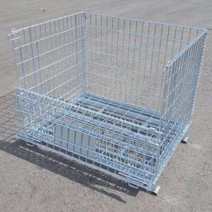 China Space Saving Galvanized Metal Wire Mesh Cages Foldable 500KG-1000KG Load Capacity wholesale