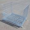China Galvanized Surface Wire Mesh Storage Cages Wire Container 4 High Stacking Height wholesale