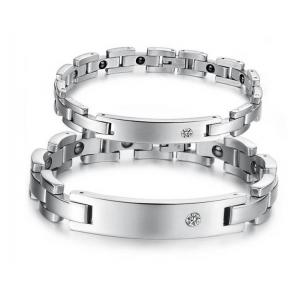 Fashion Jewelry rhinestone belt magnetic radiation fatigue couple of titanium steel