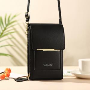 China Mirror Touch Screen Mobile Phone Bag Wallet Card Case Female Shoulder Bag supplier