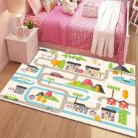 China Crystal Velvet Childrens Playroom Rug 80*160cm Game Room Carpet on sale
