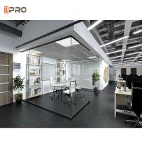 China Aluminum Modern Office Partitions Frosted Glass Sound Proof on sale