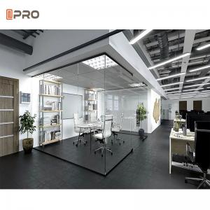 Aluminum Modern Office Partitions Frosted Glass Sound Proof