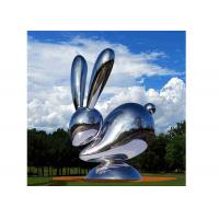 China Outdoor Decorative Mirror Stainless Steel Animal Rabbit Sculpture on sale