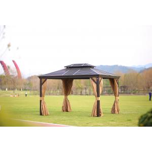 China Rust Proof Polycarbonate Double Roof Gazebo With Steel Frame supplier