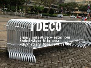 China Stainless Steel Crowd Control Fence Barriers, Temporary Fencing, Portable Security Guard Barricades wholesale