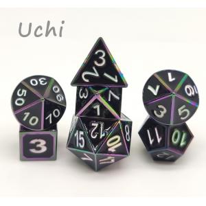 Sturdy Hand Pouring Colored Dice Sets , Metal Unique Polyhedral Dice
