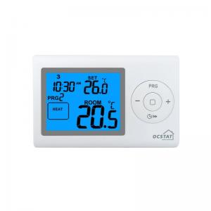 China White Color Digital Programmable Room Central Heating Thermostat With Batter Supply supplier