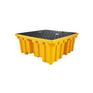 Yellow Base IBC Pallet With Drain Plug Durable Reliable Bulk Storage Solution