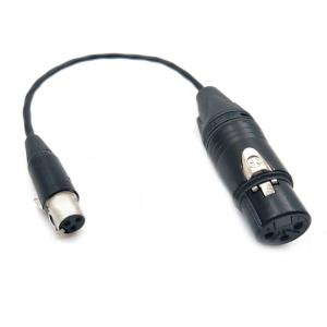 Black 3 Pin Mini XLR Cable , XLR Female To Mini XLR Cable For Sound Devices 778T
