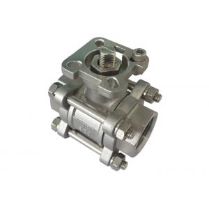 China Npt / Bsp / Bspt  Stainless Steel Ball Valve 3/4 inch with actuator mounting pad supplier