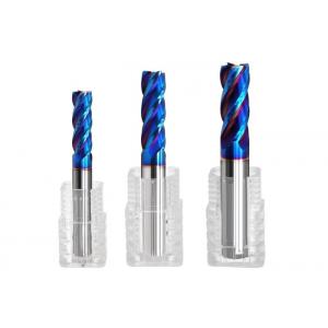 China Blue NaNo Coating Carbide Square End Mill Super Performance Beautiful Cutting Tools supplier