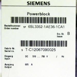 Siemens  6SL3352-1AE38-4CA1 510-750 VDC 840 AMP VARNISHED ASSEMBLIES CONDUCTOR BAR