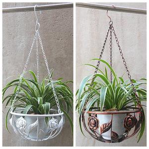 China Iron Balcony Flower Pot Hanging Basket supplier