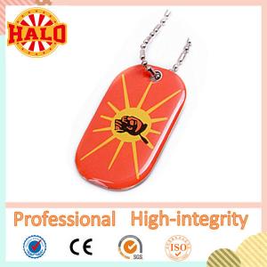 China colorful print metal dog tag with epoxy stickers fashion dog id tag supplier