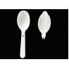 Eco Friendly White Disposable Plastic Folding Spoon For Fast Food Porridge