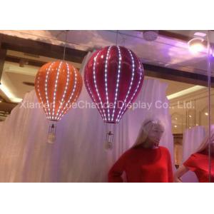 Women Dress Store Fiberglass Balloons Custom Size Decorative Hanging With LED