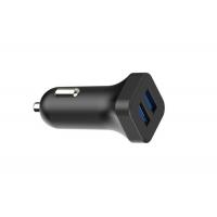 China RoHs Certificated 12VDC - 24VDC USB Car Charger Dual USB Port 5V 2.4A on sale