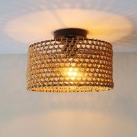 China Industrial Style Retro Hallway Balcony Creative Personality Pendant Lamp Woven Ceiling Light on sale