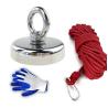 China Ni Surface Coating Custom 1000lbs Pull Force N52 Fishing Magnet with Double-Sided Pull wholesale