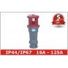 125 entrada industrial 3P 4P 5P del dispositivo del receptáculo del amperio IP67