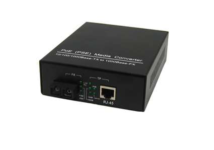 China Poder do único modo 1550nm do SC sobre o Ethernet, conversor 1000Base-TX dos meios do ponto de entrada 802.3af supplier