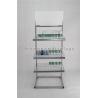 Freestanding Powdered Silver Water Bottle Display Stand In 3 Tier For Purified