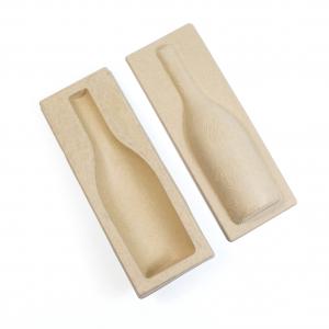 Biodegradable Paper Molded Pulp Packaging Tray With Lid For Fruit Juice Whisky Wine Bottle