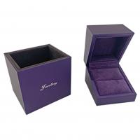 China Custom Purple MDF Ornament Packaging Boxes With Sleeve Foil Silver on sale