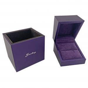China Custom Purple MDF Ornament Packaging Boxes With Sleeve Foil Silver supplier