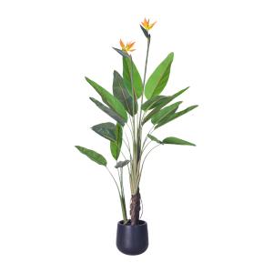 China artificial plant manufacturer 150cm artificial bird of paradise plant with realistic flower for indoor decoration wholesale