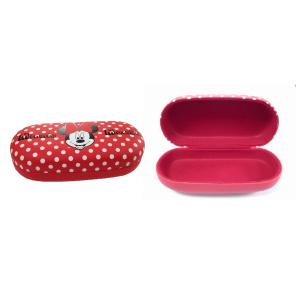 China Hard PU Personalised Sunglasses Case With Red Mickey Mouse Pattern supplier