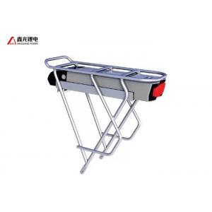 China 42V 12Ah E Bike Lithium Battery Pack With Back Rack Aluminum Case supplier