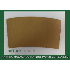 China Personalized Paper Cup Sleeves Brown Color Kraft Paper Environmental Protection supplier