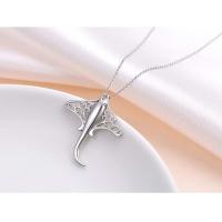China Lady tree 925 Sterling Silver Stingray Necklace Manta Ray Turtle Dolphin Charm Tortoise Necklace on sale
