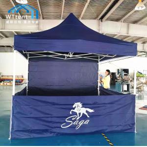 China Aluminum Instant Folding Tent Sidewalls Half Barrier Custom Logo supplier