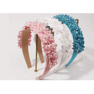 New hair accessories Baroque imitation crystal flower pink headbands fashion wide edge for gilrs kids
