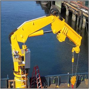 China Knuckle Hydraulic Ship Pedestal Marine Deck Crane Price Marine Ship Crane supplier