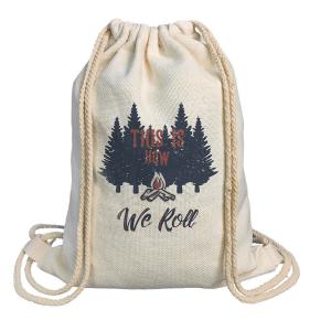 Custom Sublimation Linen Drawstring Backpack 40*30cm Promotional Drawstring Bag