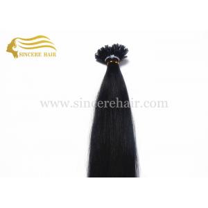 China 24 Inch Virgin Human Hair Extensions, 60 CM Natural Black Fusion U Tip Virgin Remy Human Hair Extensions For Sale supplier