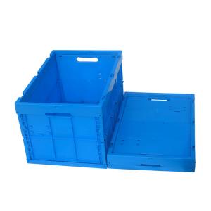 China Logo Printing Collapsible Plastic Containers / Folding Storage Crates supplier
