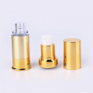China Gold Plating Acrylic Airless Cosmetic Bottles Airless Pump Bottle AS Material supplier