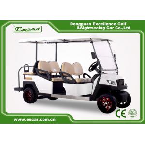 4 Wheels 6 Seater Electric Golf Car With Lithium / Lead Acid Battery